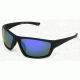 Body Glove FL 21 Sunglasses, Rubberized Black Frame, Smoke with Purple Mirror Lens, 10224900.QTM