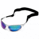 Body Specs Baruffaldi Series String Sunglasses with Aluminum Frame and Larger Blue Mirror/Grey Lens