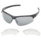 Body Specs Bullseye 2 Sunglasses, Black Matte Frame, Smoke &amp; Clear Lens, BULLSEYE-2 BLACK FRAME.13