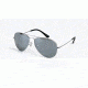 Body Specs Silver Frame Teardrop Metal Aviator Sunglasses