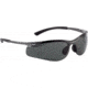 Bolle Contour Nylon Rubber Safety Glasses, Dark Gunmetal Frame, Smoke Lens, 40048