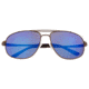 Breed Asteroid Sunglasses, Brown Titanium Frame, Blue Polarized Lens, Brown/Blue, One Size, BSG052BN