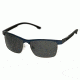 Breed Bode Sunglasses, Blue Titanium Frame, Black Lens BSG026BL