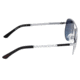Breed Leo Sunglasses, Silver Titanium Frame, Blue Polarized Lens, Silver/Blue, One Size, BSG051SL