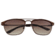 Breed Zodiac Sunglasses, Brown Titanium Frame, Brown Polarized Lens, Brown/Brown, One Size, BSG053BN