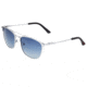 Breed Zodiac Sunglasses, Silver Titanium Frame, Blue Polarized Lens, Silver/Blue, One Size, BSG053SL