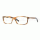 Burberry BE2117 Single Vision Prescription Eyeglasses 3334-5318 - Striped Havana Frame