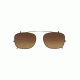 Burberry BE2196C Clip-On Sunglasses 10031P-53 - Gunmetal Frame, Polar Brown Gradient Pink Lenses