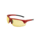Caldwell S&amp;W Corporal Half Frame Shooting Glasses, Red Frame, Amber Lens, 110163