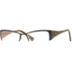 Carmen Marc Valvo CM Carina SECM CARI00 Progressive Prescripton Eyeglasses - Black Amber SECM CARI005135 BK