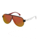 Carrera 1008/S Sunglasses CA1008S-04NL-UZ-9901 - Matte Black/White Frame, Red Mirror Lenses, Lens Diameter 99mm, Distance Between Lenses 1mm