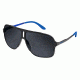 Carrera 122/S Single Vision Prescription Sunglasses CA122S-0GUY-IR-6111 - Lens Diameter 61 mm, Frame Color Black Shiny Matte