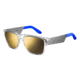 Carrera 5014/S Sunglasses CA5014S-08QA-JO-5517 - Crystal Frame, Gray Bronze Mirror Lenses, Lens Diameter 55mm, Distance Between Lenses 17mm