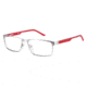 Carrera 8815 Single Vision Prescription Eyeglasses CA8815-0PMZ-5517 - Matte Rut Red Frame, Lens Diameter 55mm, Distance Between Lenses 17mm