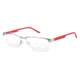 Carrera 8817 Eyeglass Frames CA8817-0PMZ-5617 - Matte Rut Red Frame, Lens Diameter 56mm, Distance Between Lenses 17mm