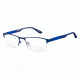 Carrera 8821 Single Vision Prescription Eyeglasses CA8821-0PYF-5518 - Matte Blue Frame, Lens Diameter 55mm, Distance Between Lenses 18mm