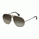 Carrera Bound/S Sunglasses BOUNDS-02M2-HA-6213 - Black/Gold Frame, Brown Gradient Lenses, Lens Diameter 62mm, Distance Between Lenses 13mm