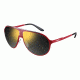 Carrera Champion/M/T/S Sunglasses CHAMPMTS-09EB-UW-6113 - Matte Red Frame, Orange Flash Ml Lenses, Lens Diameter 61mm, Distance Between Lenses 13mm