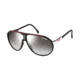 Carrera Champion/SML/ST Sunglasses CHAMPSMLST-084Z-IC-5711 - Shaded Black Crystal Frame, Gray Mirror Gradient Silver Lens