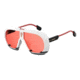 Carrera Ski-ll/S Sunglasses SKILLS-04NL-W9-5812 - Matte Black/White Frame, Red Lenses, Lens Diameter 58mm, Distance Between Lenses 12mm