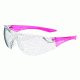 Champion Shooting Glasses Youth Clear Glasses, Pink Temples(Ballistic), Pink/Clear 55604