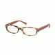 Coach HC6083F Eyeglass Frames 5356-52 - Peach Tortoise/Crystal Berry Frame
