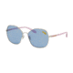 Coach L1062 HC7091 Sunglasses 900180-56 - Silver Frame, Solid Blue Lenses