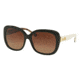 Coach L139 HC8158 Sunglasses 5336T5-58 - Black/Ivory Wild Beast Frame, Brown Gradient Polar Lenses