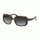 Coach L1591 HC8178 Sunglasses 532411-57 - Dark Vintage Tortoise/ Black Frame, Light Grey Gradient Lenses