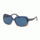 Coach L1591 HC8178 Sunglasses 547480-57 - Denim Taupe Glitter Gradient Frame, Dark Blue Solid Lenses