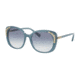 Coach L1595 HC8186B Sunglasses 539979-56 - Milky Blue Frame, Blue Gradient Lenses