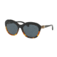 Coach L1600 HC8184 Sunglasses 540487-57 - Black Tortoise Gradient/Black Frame, Dark Grey Solid Lenses
