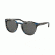 Coach L1652 HC8216 Sunglasses 547787-51 - Blue Glitter Varsity Stripe Frame, Dark Grey Solid Lenses