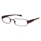 Columbia Ely Single Vision Prescription Eyeglasses - Frame Matte Brown/Black, Size 53/18mm CBELY02