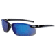CrossFire Fortitude Safety Glasses - Shiny Black/Blue Mirror, One Size XFFT-1070C