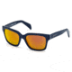 Diesel DL0073 Sunglasses - Blue Frame Color, Smoke Mirror Lens Color