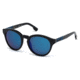 Diesel DL0115 Sunglasses - Shiny Black Frame Color, Blue Mirror Lens Color