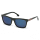 Diesel DL0120 Sunglasses - Dark Green Frame Color, Blue Mirror Lens Color