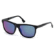 Diesel DL0187 Sunglasses - Matte Black Frame Color, Blue Mirror Lens Color