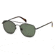 Diesel DL0194 Sunglasses - Matte Gun Metal Frame Color, Green Lens Color