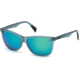 Diesel DL0222 Sunglasses - Shiny Turquoise Frame Color, Green Mirror Lens Color