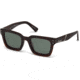Diesel DL0231 Eyewear - Unisex - Sunglasses - Dark Havana Frame Color, Green Lens Color