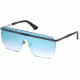 Diesel DL0259 Sunglasses - Shiny Light Brown Frame Color, Blu Mirror Lens Color
