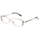 Diva Womens 5358 Eyeglasses - Anthracite Fade-Gold Frame w/ Clear Lenses, Size 52-15-122 5358-223