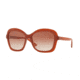 DKNY DY4147 Sunglasses 373213-56 - Red Transparent Frame, Amber Gradient Lenses