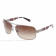Dolce&amp;Gabbana CONTRAST DG2120P Sunglasses 123613-64 - Matte Gunmetal Frame, Brown Gradient Lenses