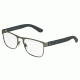 Dolce&amp;Gabbana DG1270 Single Vision Prescription Eyeglasses 1262-54 - Gunmetal Rubber Frame