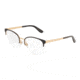 Dolce&Gabbana DG1311 Prescription Eyeglasses, 52mm, Matte Black/Gold, DG1311-1311-52-SV