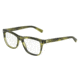 Dolce&amp;Gabbana DG3226 Single Vision Prescription Eyeglasses 2926-52 - Striped Olive Green Frame