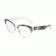 Dolce&amp;Gabbana DG3247 Single Vision Prescription Eyeglasses 3149-53 - Print Hydrangea On White Frame